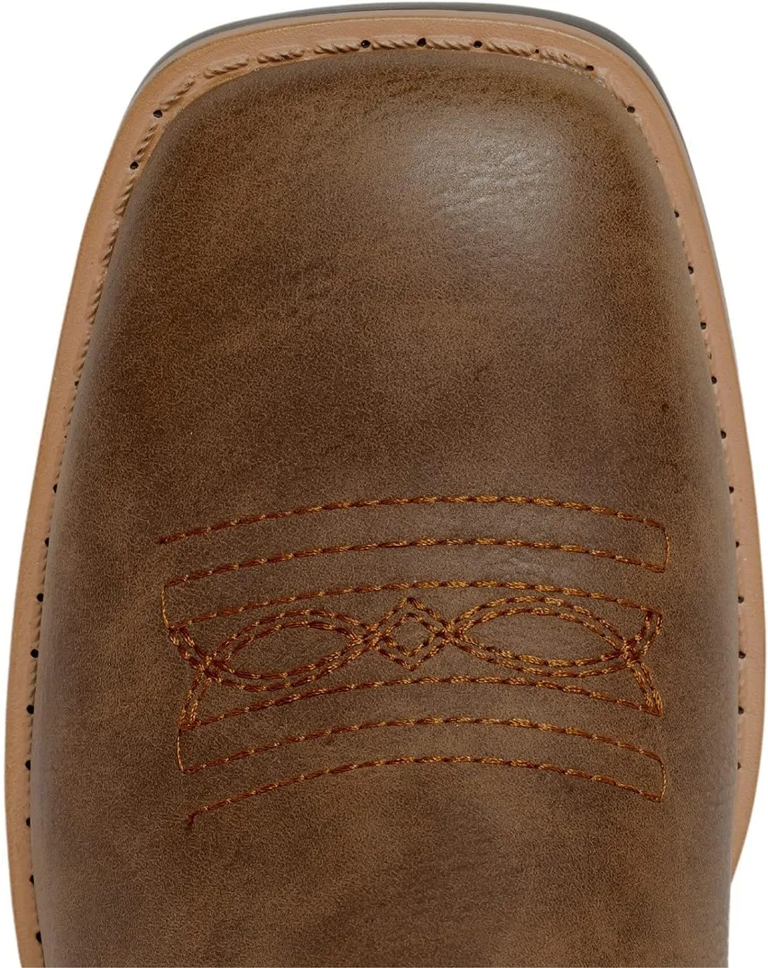 SheSole Western Cowboy Boots for Women Square Toe Mid Wide Calf Cowgirl Shoes Fashion Tan Brown Boot