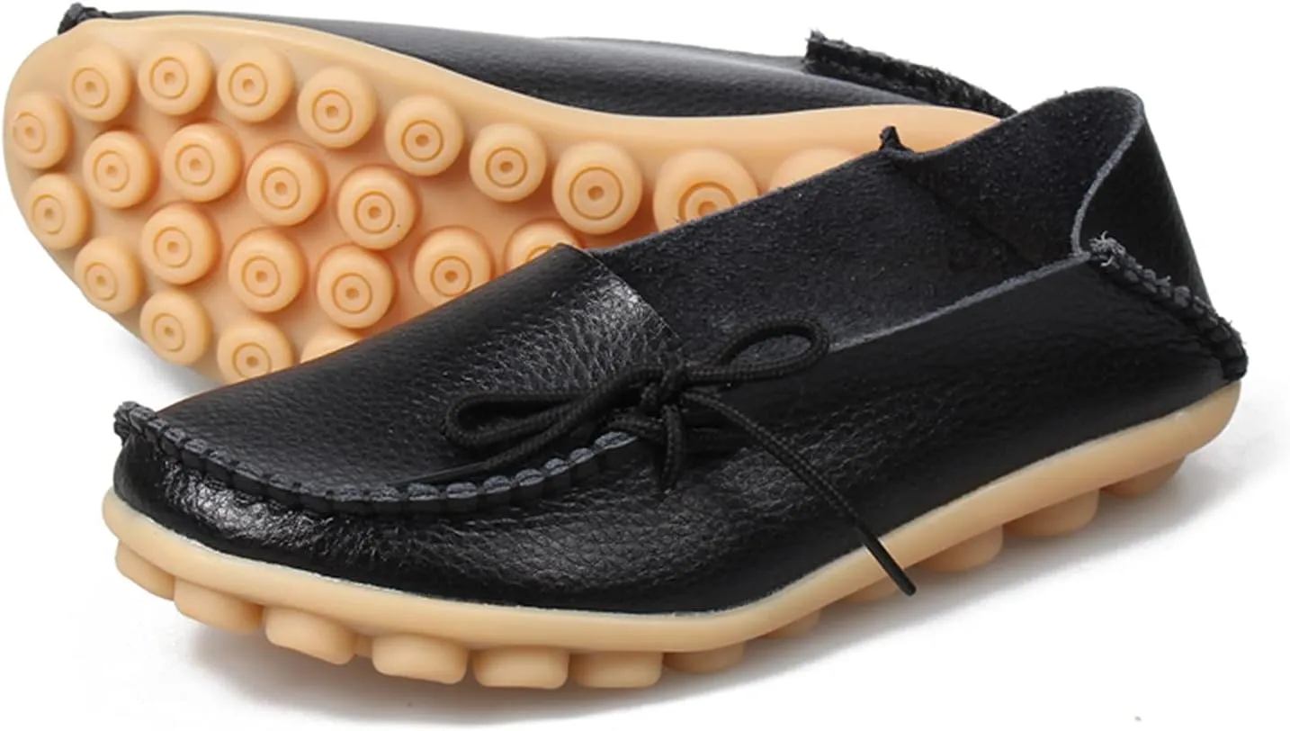 Shije Flats for Women Round Toe Shallow Flat Casual Loafers Single Shoes Comfortable Slip On Classic Dressy Casual Flats Shoes Women