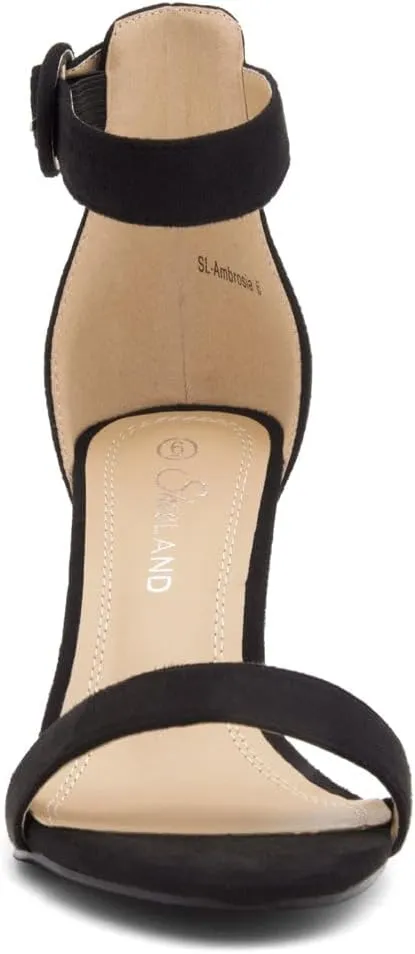 Shoe Land Women’s High Heel Sandals | Strappy Slingback Heels with Square Open Toe | Ankle Strap Dressy Stilettos for Wedding, Party & Evening Events 2025