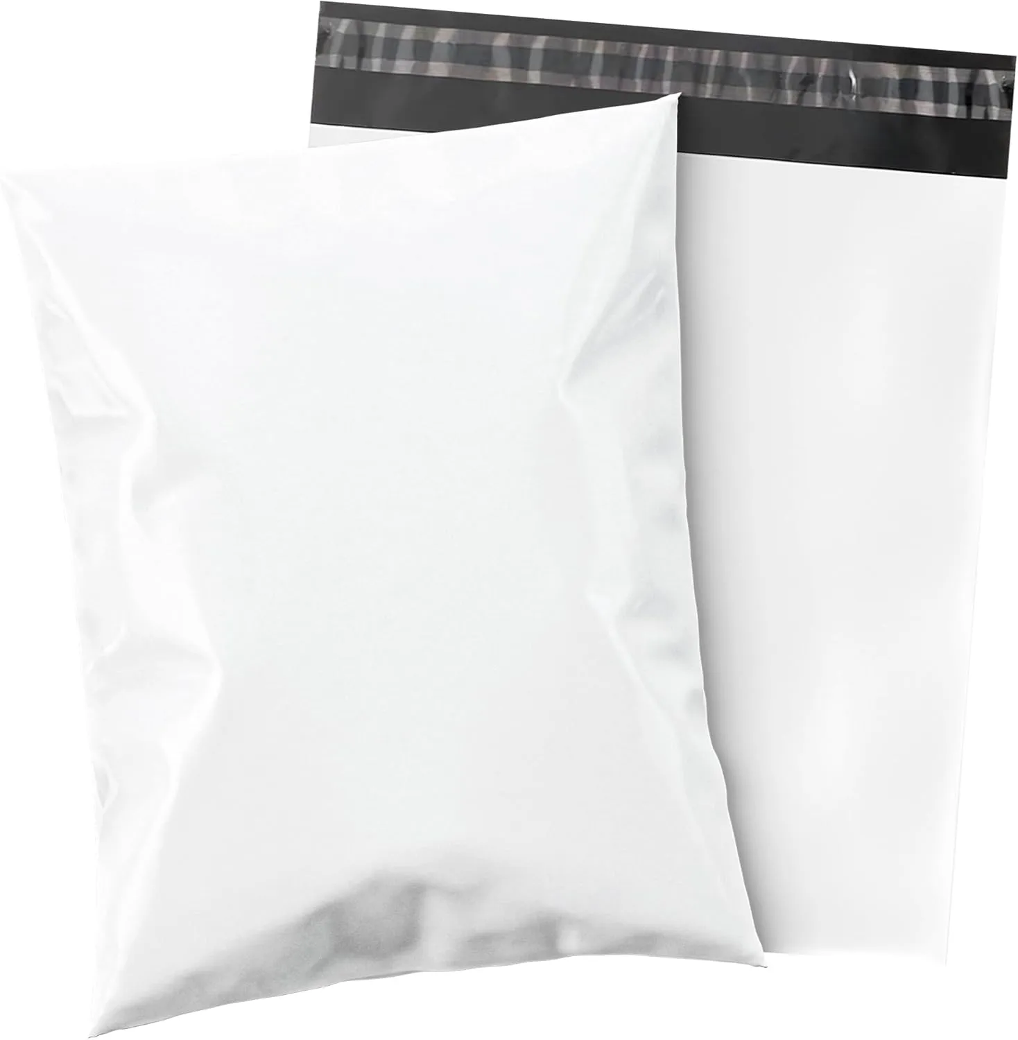 Shop4Mailers 24 x 24 Glossy White Plastic Self Seal Poly Mailer Flat Bags Waterproof Shipping Envelope 2.17 Mil for Apparel, Clothes, Shirts, Books – Permanent Adhesive Seal (250 Pack)