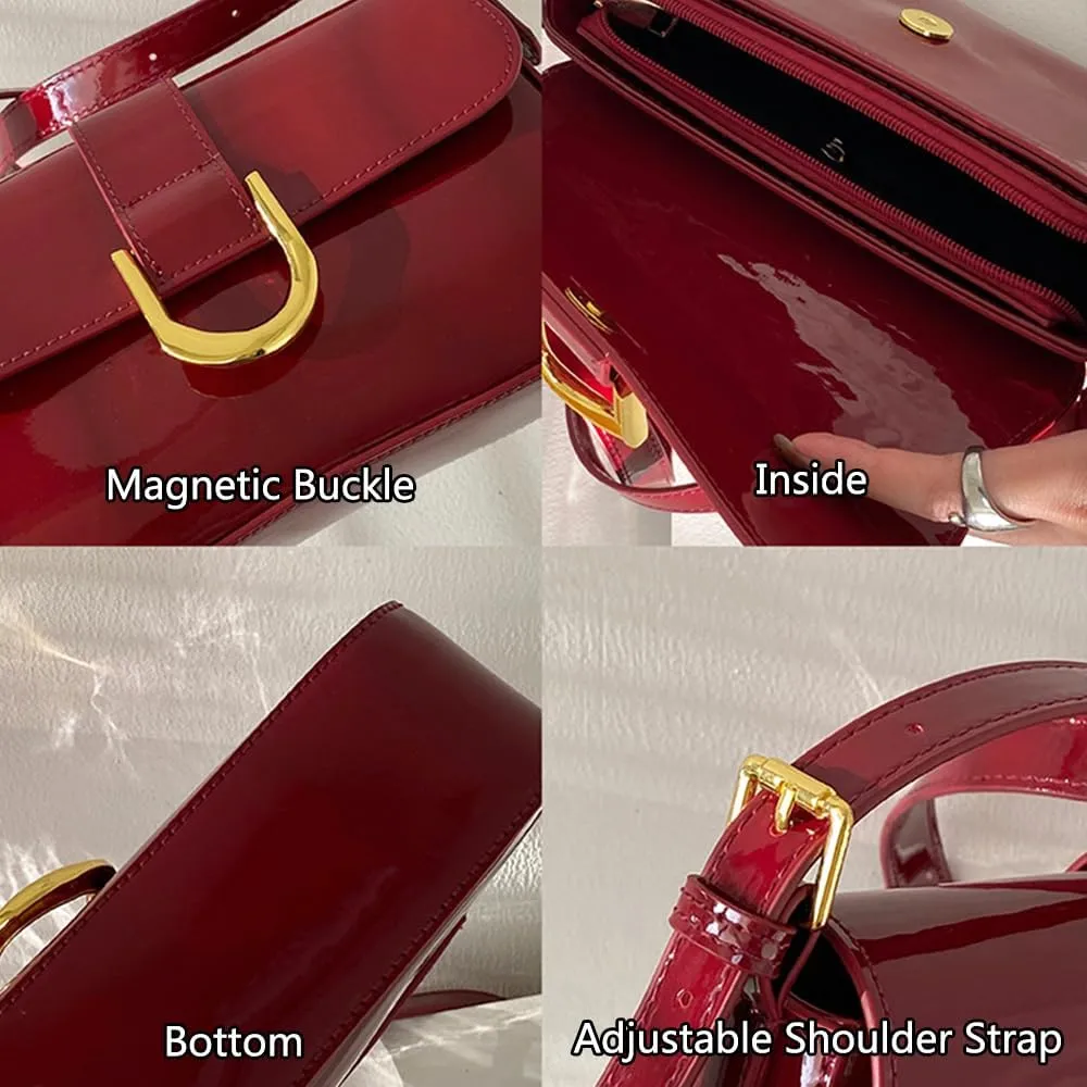 Shoulder Bag for Women Trendy Small Leather Hobo Bags Crossbody Purse Clutch Saddle Bag