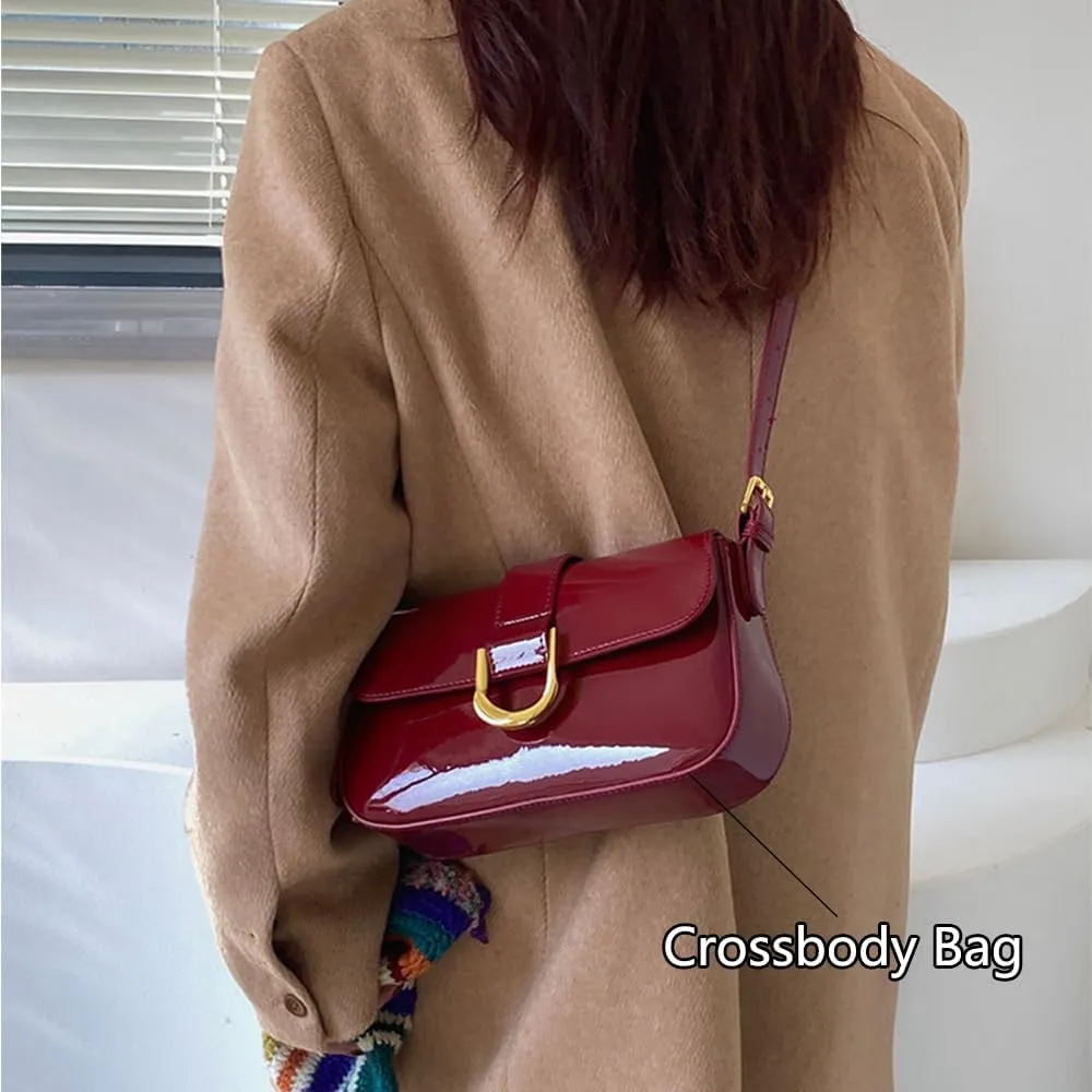 Shoulder Bag for Women Trendy Small Leather Hobo Bags Crossbody Purse Clutch Saddle Bag