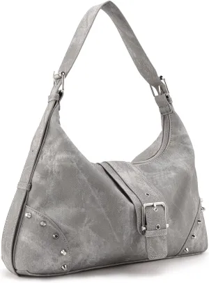 Shoulder Bags for Women PU Leather Tote Bags for Women Suede Purse Slouchy Handbag Trendy
