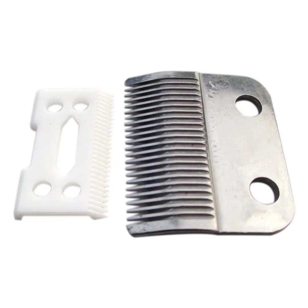 Silver Adjustable Replacement Blades Set #1006-30-15-10 Compatible with Wahl Super Taper #8400 Hair Clippers