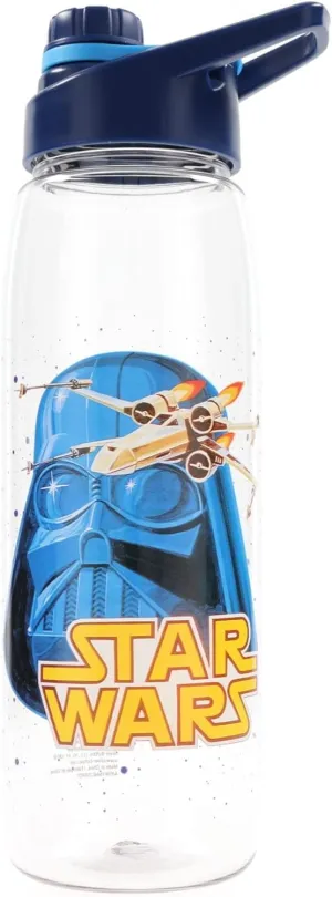 Silver Buffalo Star Wars Darth Vader Water Bottle With Screw-On Lid, 28 Ounces