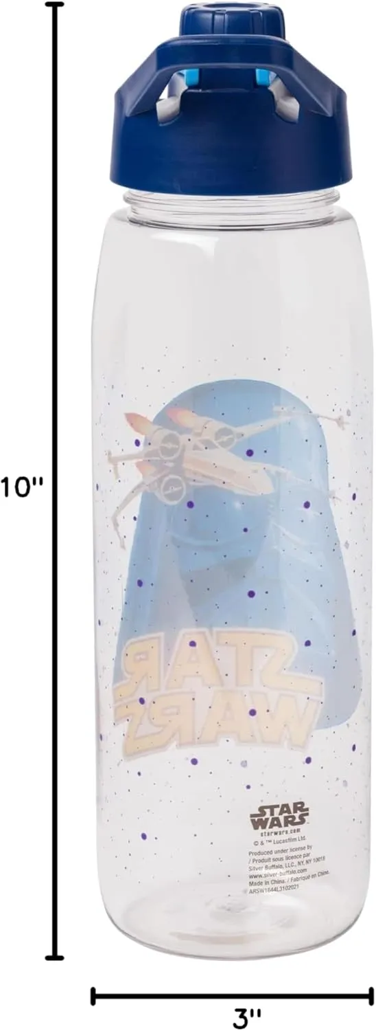 Silver Buffalo Star Wars Darth Vader Water Bottle With Screw-On Lid, 28 Ounces