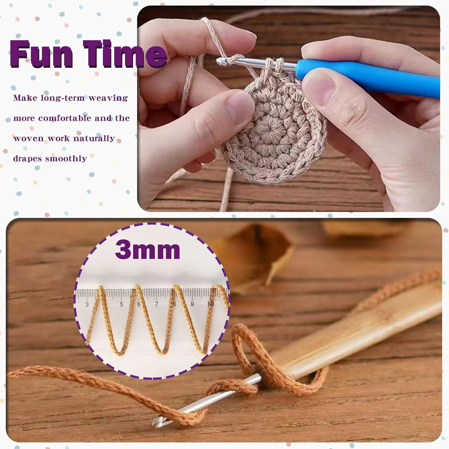 SIMEIQI 2 PCS 400g Beige Sky Blue 100% Cotton Yarn Hollow Knitted Crochet Yarn,328 Yards Fabric Yarn Round Rope Yarn for DIY Handbag Purse Basket Cushion Crochet Bag