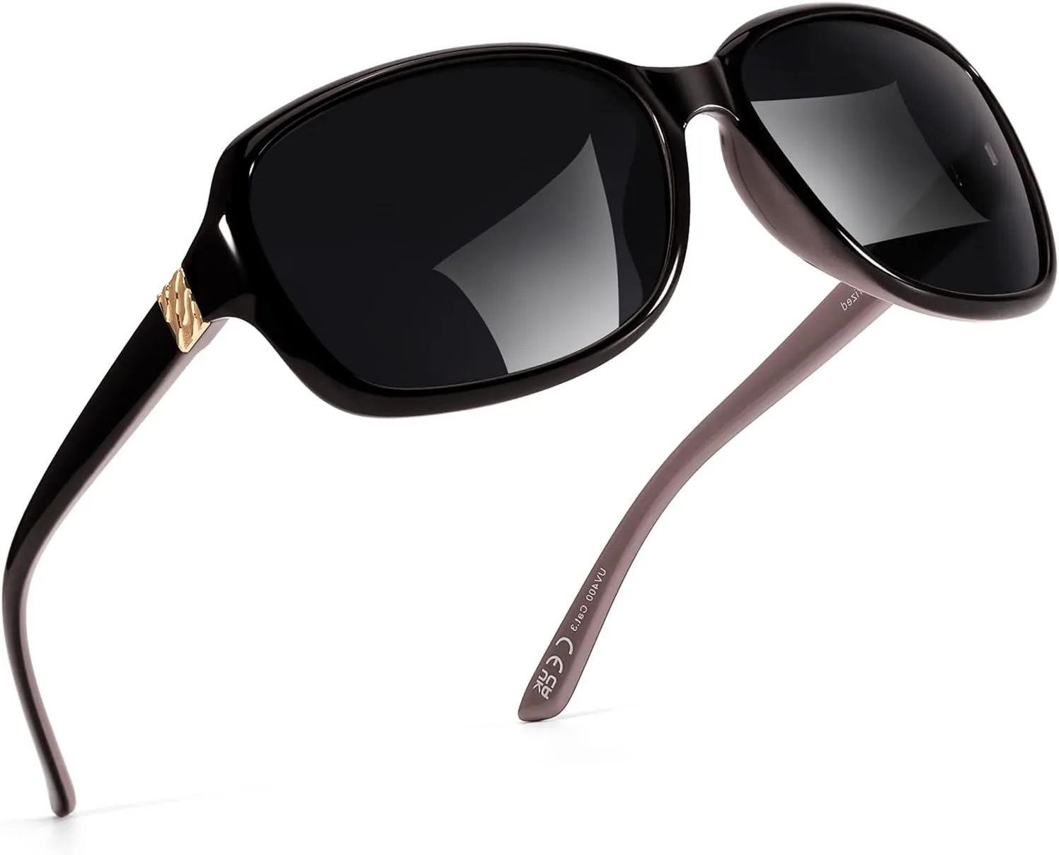 SIPHEW Polarized Sunglasses for Women | Vintage Square Sunglasses w UV400 Protection | Womens Wraparound Shade