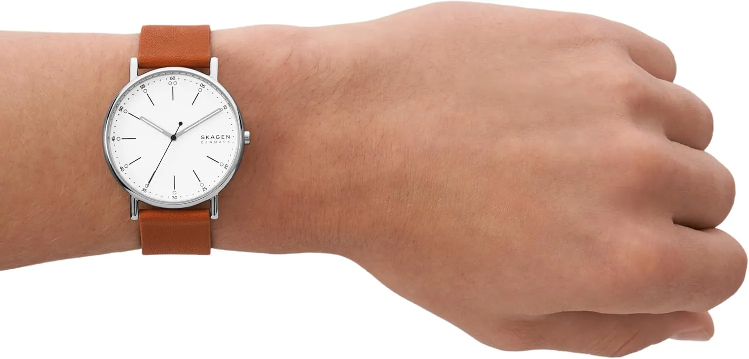 Skagen Signatur Minimalist Men's Watch with Stainless Steel Bracelet, Mesh or Leather Band