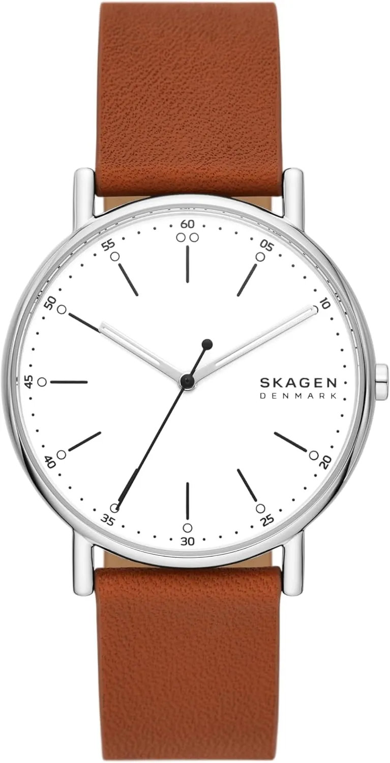 Skagen Signatur Minimalist Men's Watch with Stainless Steel Bracelet, Mesh or Leather Band