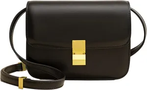 Small Crossbody Bag for Women Trendy Shoulder Bag PU Leather Square Crossbody Shoulder Purse Flap Satchel Handbag
