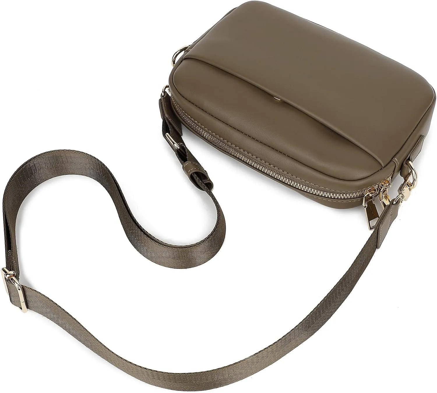 Small Crossbody Bags for Women Vegan Leather Cell phone Purses Mini Shoulder Handbags with Wide Strap