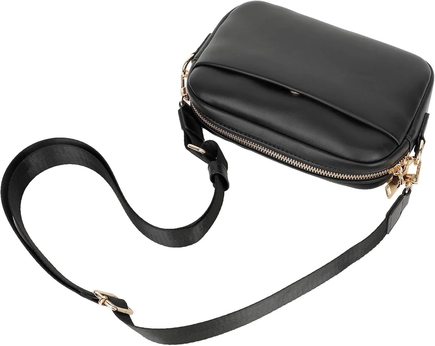 Small Crossbody Bags for Women Vegan Leather Cell phone Purses Mini Shoulder Handbags with Wide Strap