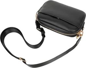 Small Crossbody Bags for Women Vegan Leather Cell phone Purses Mini Shoulder Handbags with Wide Strap