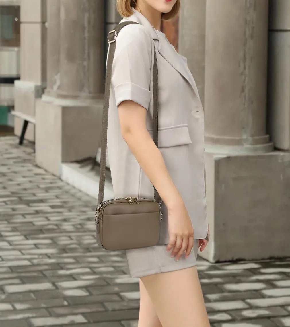 Small Crossbody Bags for Women Vegan Leather Cell phone Purses Mini Shoulder Handbags with Wide Strap