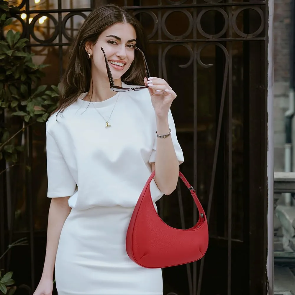 Small Shoulder Bag for Women - Lightweight Vegan Leather Evening Purse, Trendy Dressy Women's Going Out Handbags