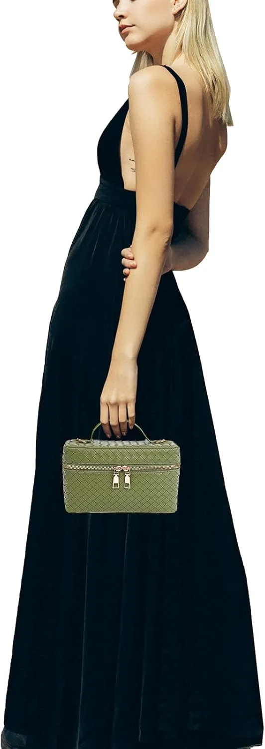 Small Shoulder Bags for Women Trendy L19 Square Box Satchel Bag Cute PU Leather Crossbody Purse with Adjustable Strap