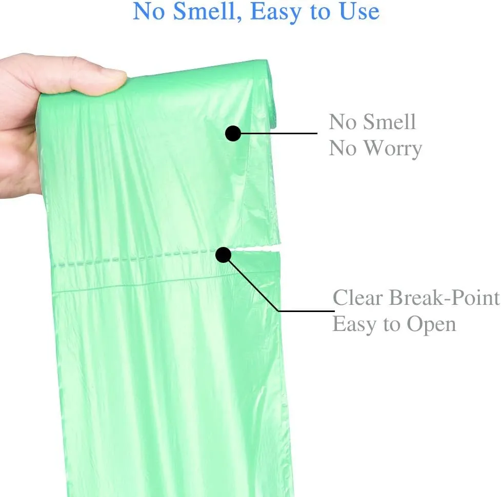 Small Trash Bags 4 Gallon Biodegradable, Unscented Recycling Garbage Bags Strong Tear & Leak Resistant, Eco-Friendly Compostable Trash Can Wastebasket Liners for Office Bathroom Kitchen Car (100 cts)