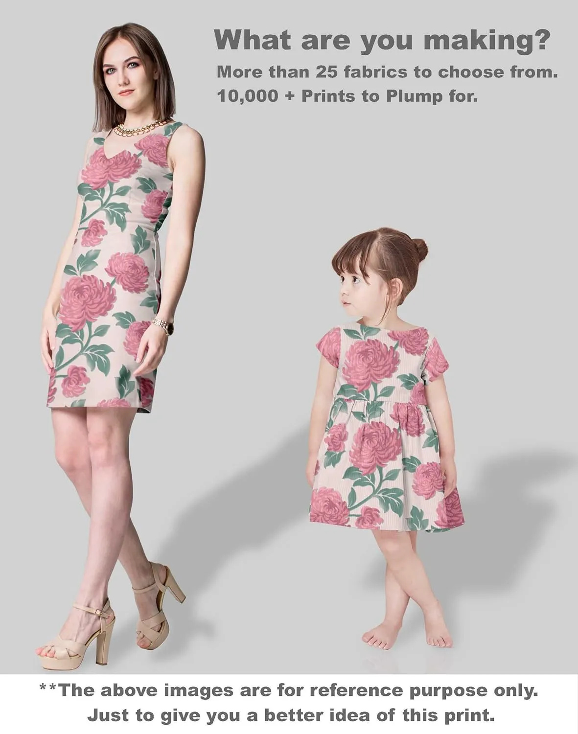 Soimoi Florals Print - Pink, Canvas Fabric Material - 56 Inch Wide, 1 Yard, Unstitched Fabric for Upholstery, Bags, Workwear and Outdoor Gear.