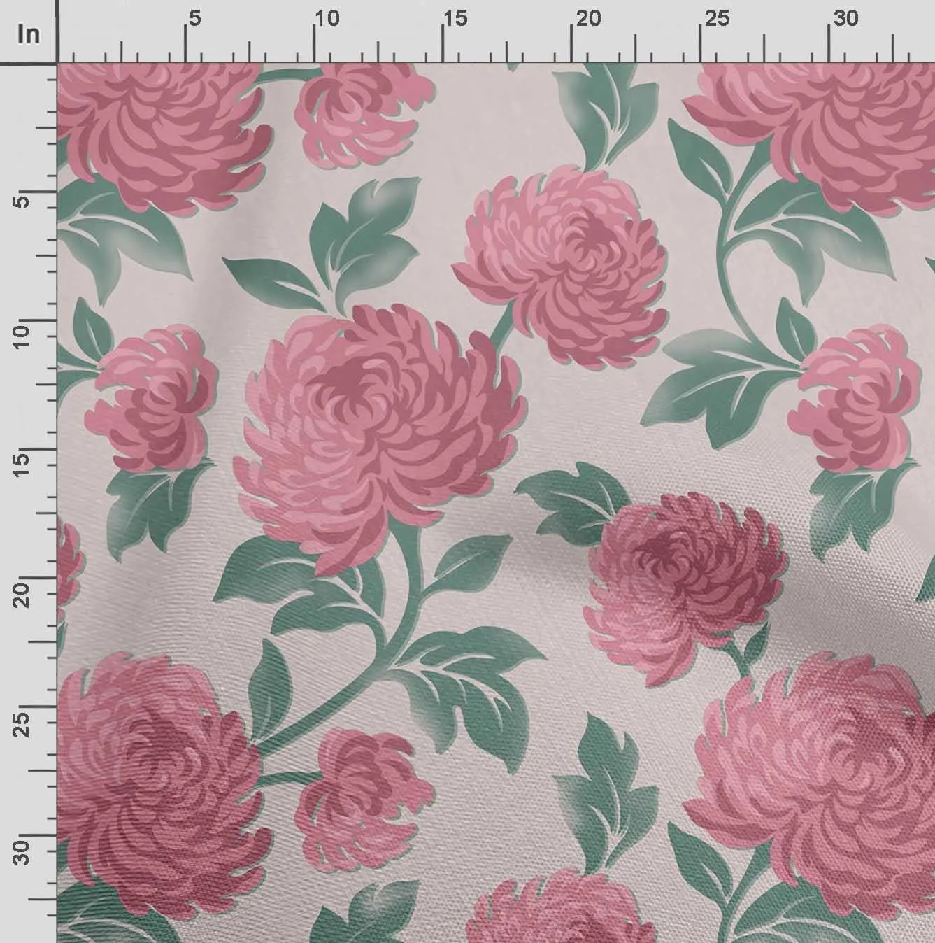 Soimoi Florals Print - Pink, Canvas Fabric Material - 56 Inch Wide, 1 Yard, Unstitched Fabric for Upholstery, Bags, Workwear and Outdoor Gear.