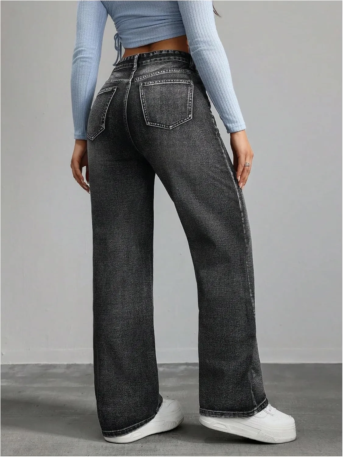 SOLY HUX Women's High Waisted Wide Leg Baggy Jeans Casual Loose Denim Pants