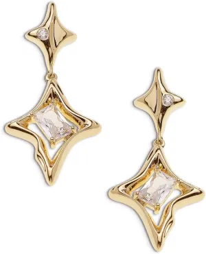 Sonateomber Star Drop Dangle Earrings for Women Trendy Unique Sparkly Rhinestone Stud Fashion Jewelry Gift