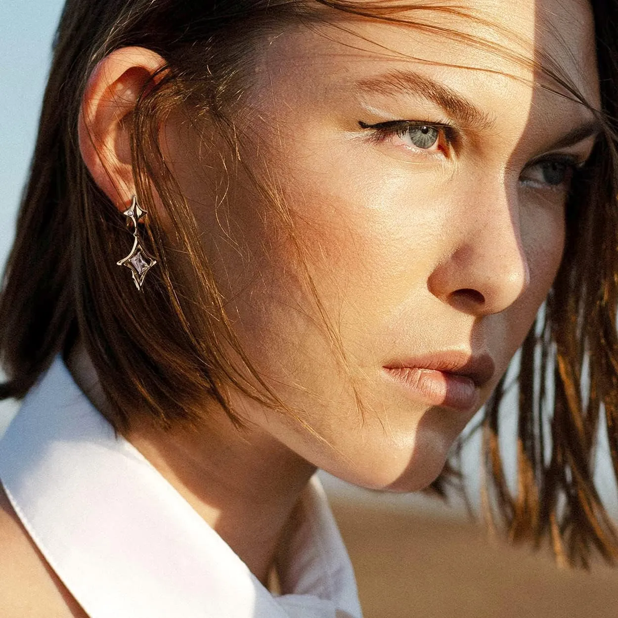 Sonateomber Star Drop Dangle Earrings for Women Trendy Unique Sparkly Rhinestone Stud Fashion Jewelry Gift