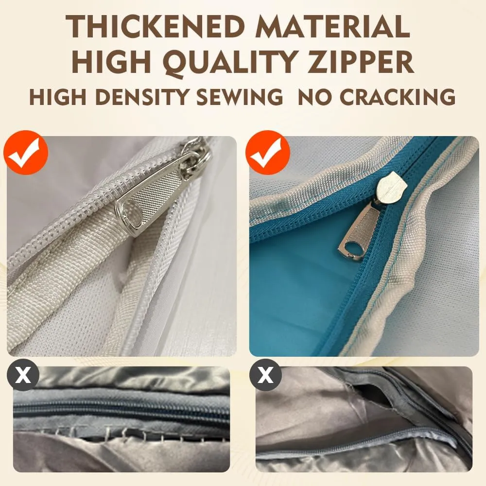 Space saver bag,for quilts, duvets or other fluffy clothing.Measures 21"L x 16.5"W x 21.2"H when unfolded and 21"L x 16.5"W x 10"H when compressed.Purple