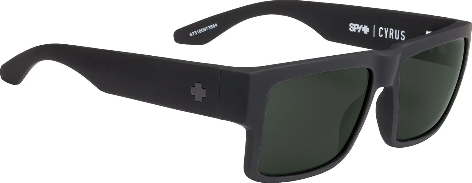 SPY Optic Cyrus, Square Sunglasses, Color and Contrast Enhancing Lenses