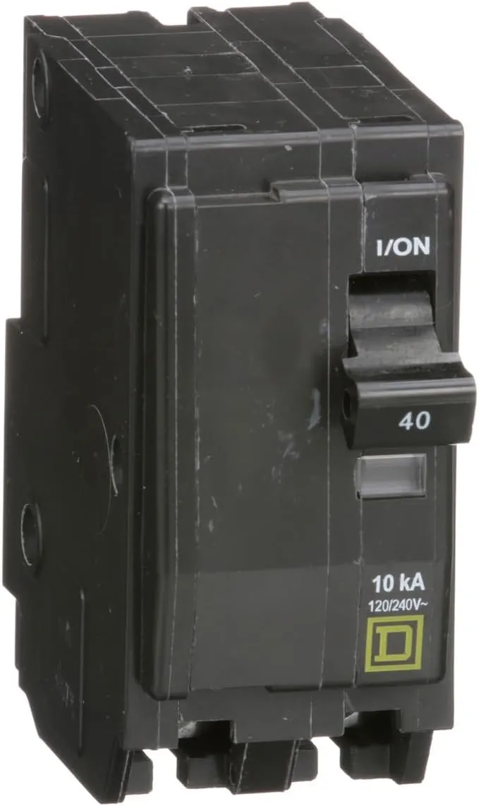 Square D by Schneider Electric QO240CP Square D-QO240CP QO 40 Amp Two-Pole Circuit Breaker, Pack of 1, Black