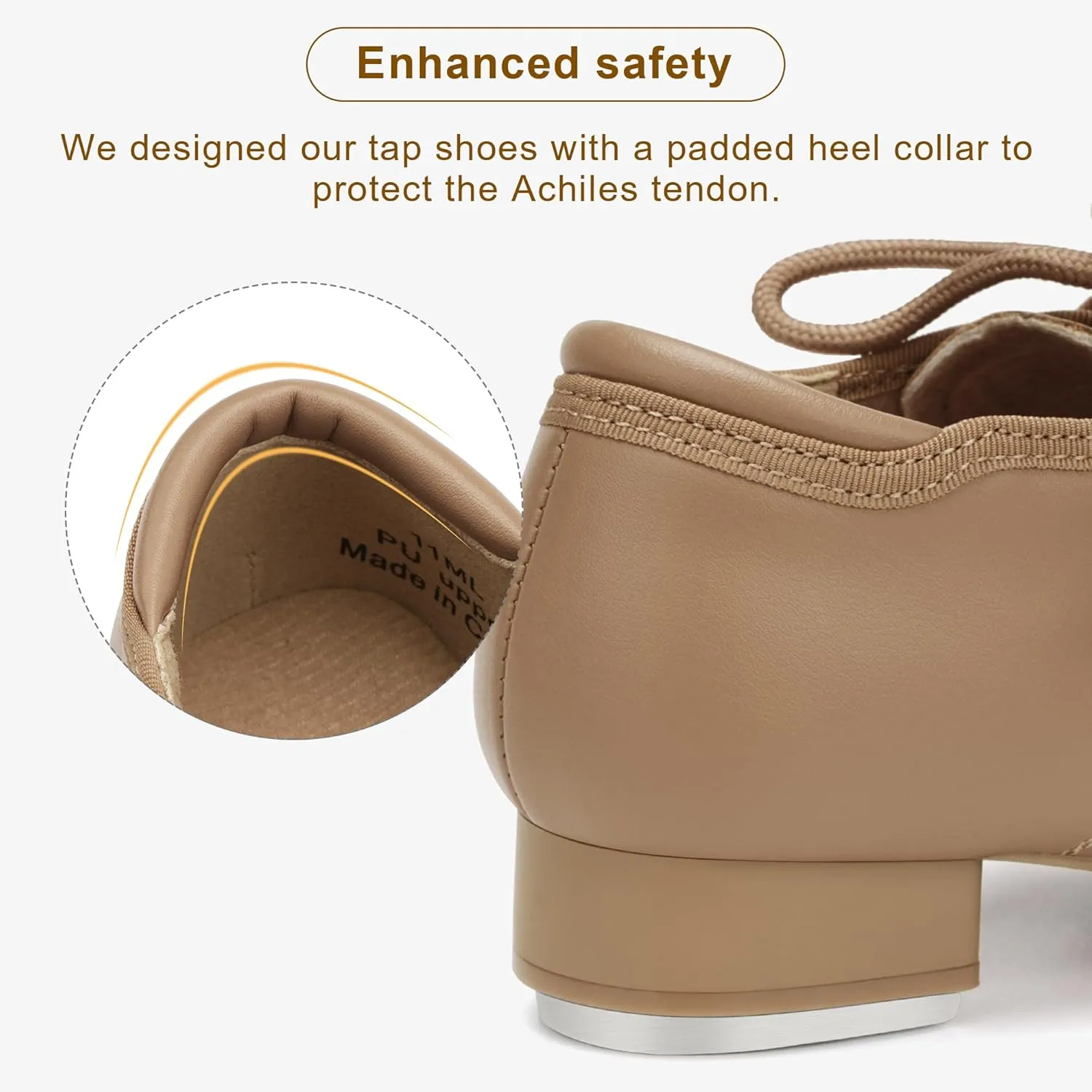 Stelle Tap Shoes for Girls Boys Lace Up PU Leather Dance Shoes for Little Kid/Big Kid
