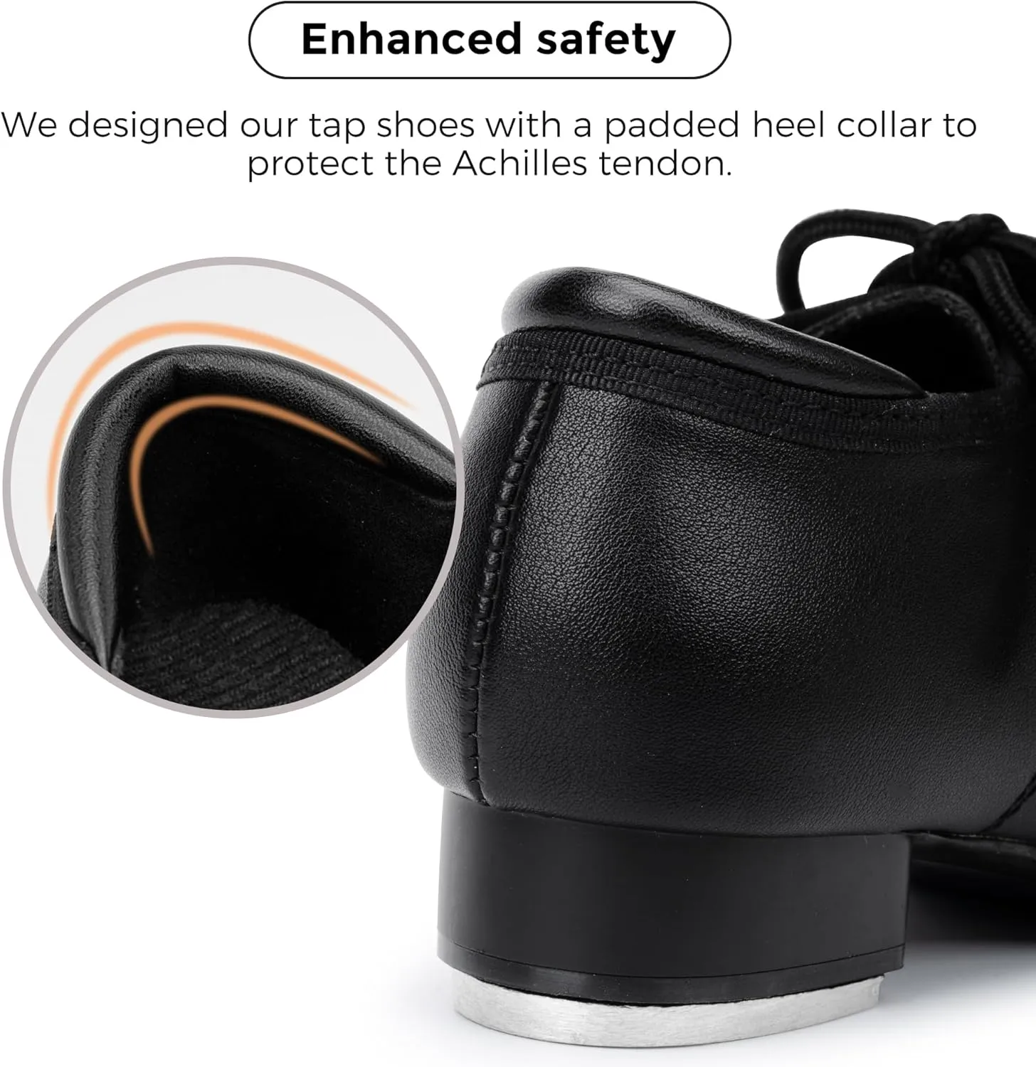 Stelle Tap Shoes for Girls Boys Lace Up PU Leather Dance Shoes for Little Kid/Big Kid