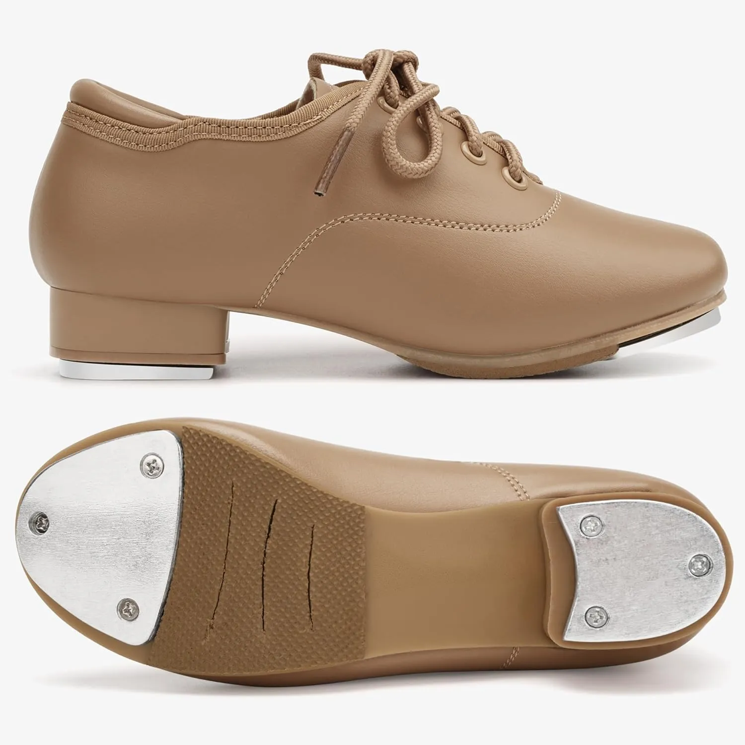 Stelle Tap Shoes for Girls Boys Lace Up PU Leather Dance Shoes for Little Kid/Big Kid