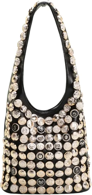 Studded Purse Cute Y2k Shoulder Bag Fall Vintage 2000s Trendy Purses for Women 2024 Streetwear 90s