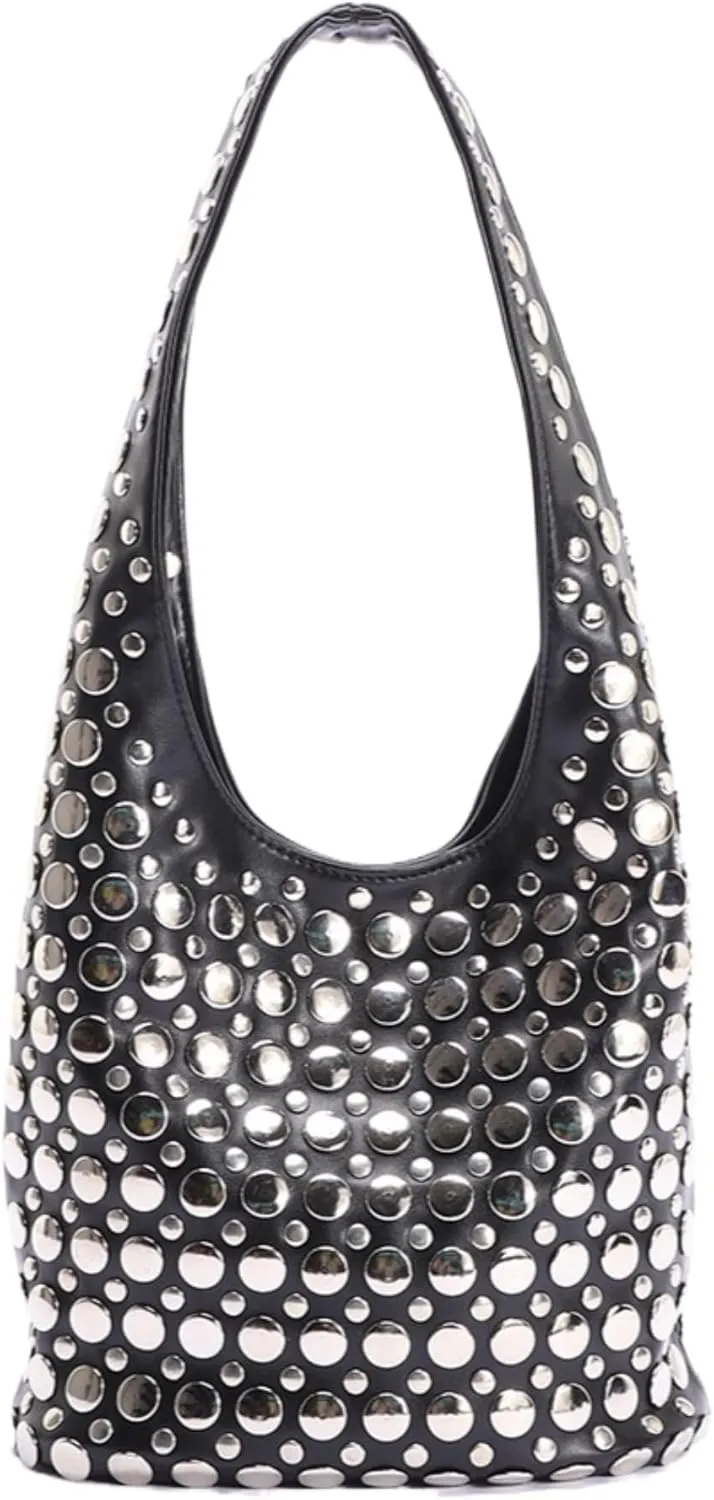 Studded Purse Cute Y2k Shoulder Bag Fall Vintage 2000s Trendy Purses for Women 2024 Streetwear 90s