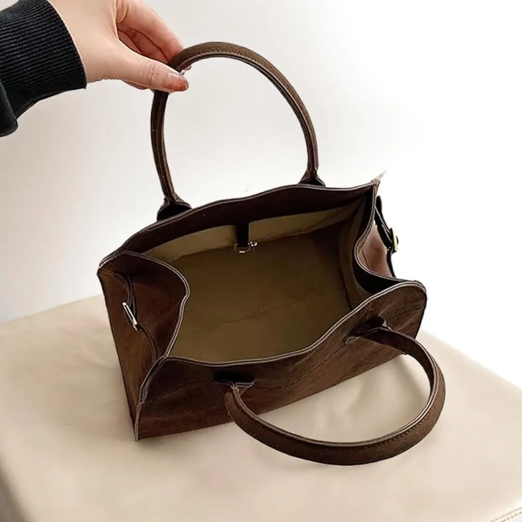 Suede & Faux Leather Tote Bags - Vintage Handbags for Women