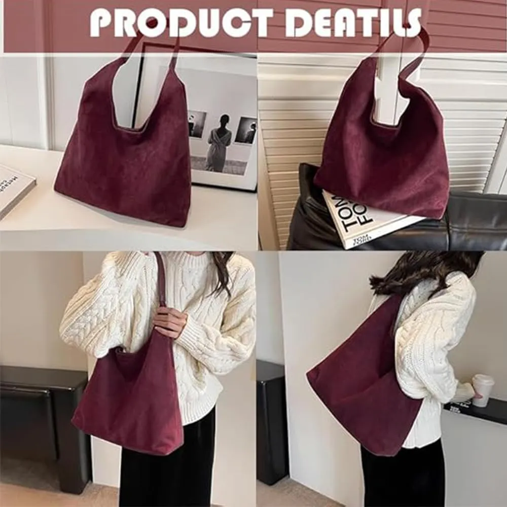 Suede Bag for Women Suede Hobo Bags Suedes Tote Bag Suedes Handbag Shoulder Bag