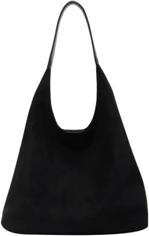 Suede Bags for Women Hobo Bag Slouchy Purse Fashionable Leather Shoulde Office Suede Tote Handbag for Women
