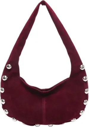 Suede Purses Studded Purse Cute Y2k Shoulder Bag Fall Vintage 2000s Streetwear 90s