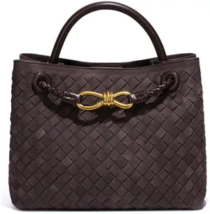 Suede Woven Tote Bag for Women PU Leather Crossbody Bag Shoulder Bag Casual Handbag Satchel for Work Travel 2025