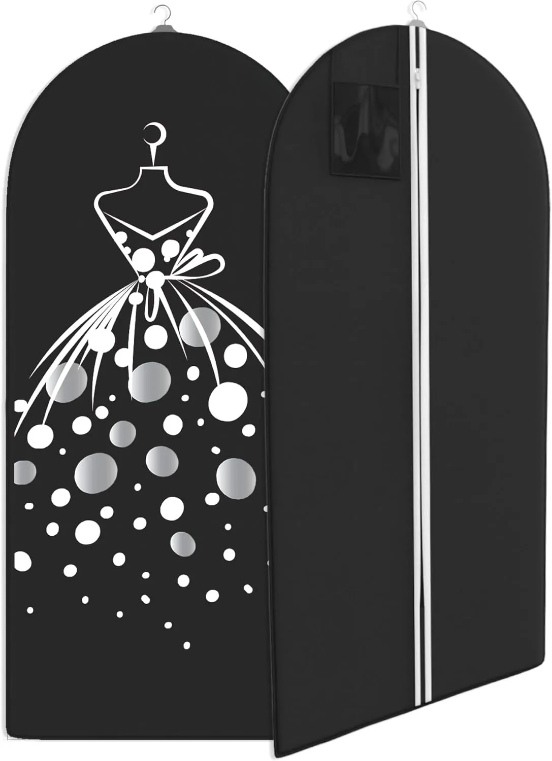 Suit, Dress and Gown Garment Travel Bags - 54" - Men's and Women's Clothing Cover - Your Bags (Black)
