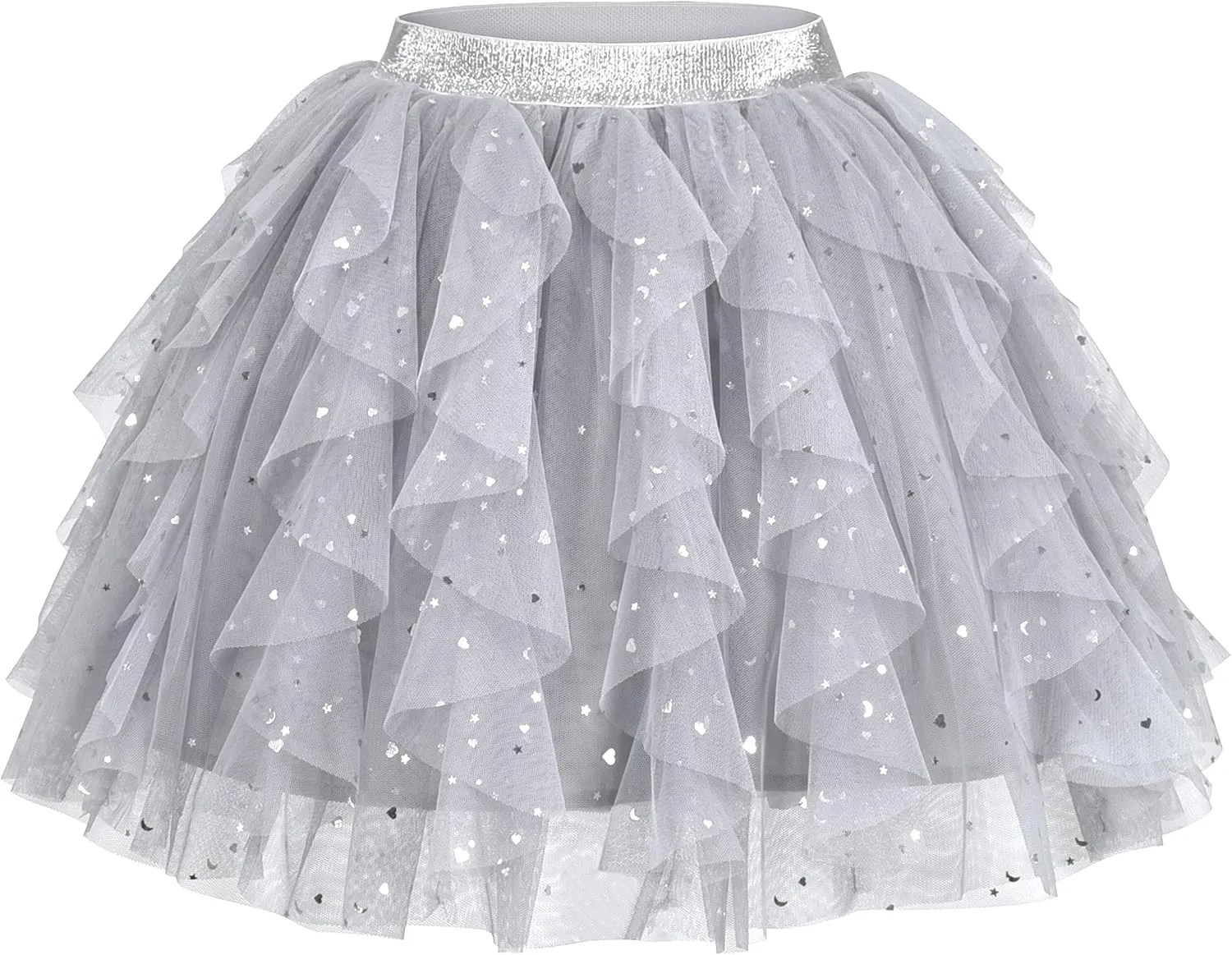 Sunny Fashion Girls Skirt Navy Blue Pearl Stars Sparkling Tutu Dancing Size 4-12