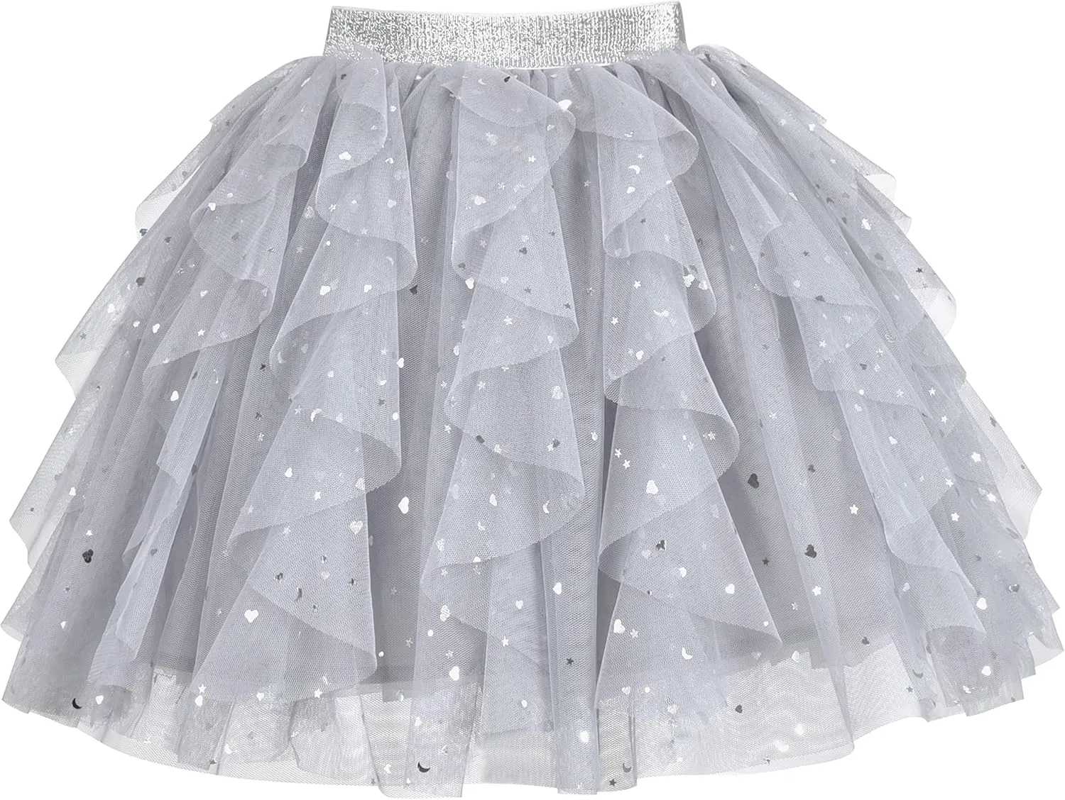 Sunny Fashion Girls Skirt Navy Blue Pearl Stars Sparkling Tutu Dancing Size 4-12