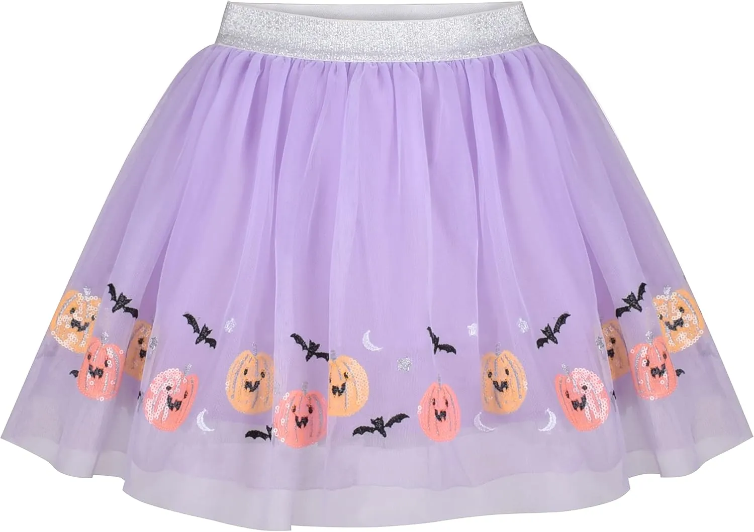 Sunny Fashion Girls Skirt Navy Blue Pearl Stars Sparkling Tutu Dancing Size 4-12