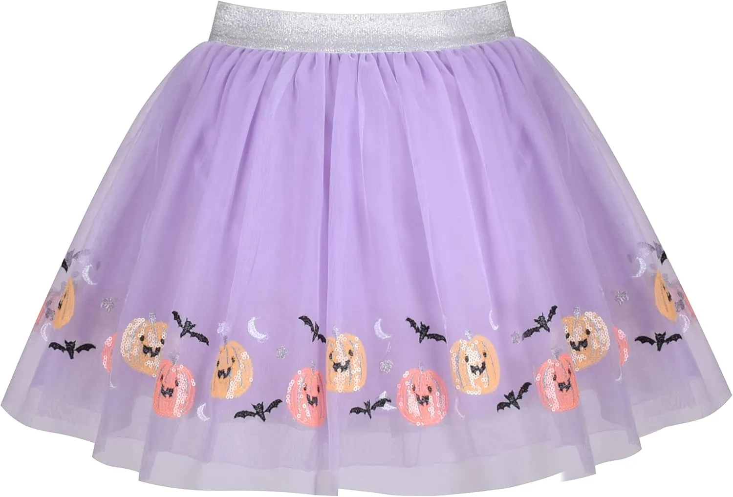 Sunny Fashion Girls Skirt Navy Blue Pearl Stars Sparkling Tutu Dancing Size 4-12