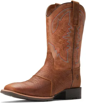 SUREWAY Cowboy Boots For Men - Mens Square Toe Western Boot,Oil/Slip Resistant,Durable Fashionable Classic Pull on 10 Inch Wellington Boots - Soft Toe Work Boots
