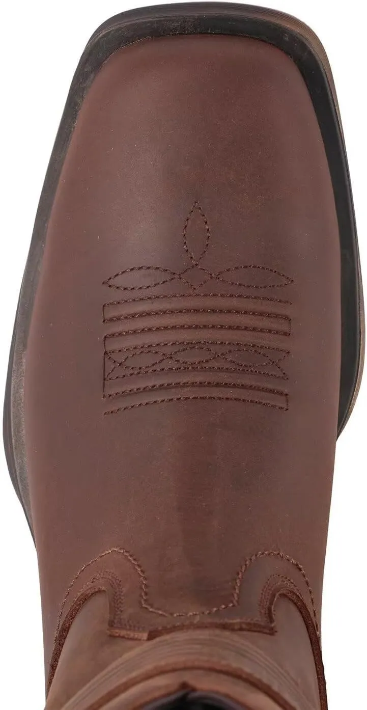 SUREWAY Men's 10 inch Western Cowboy Work Boots for Men Square Toe,Premium Full Grain Leather,Goodyear Welted,Superior Oil/Slip/Water Resistant