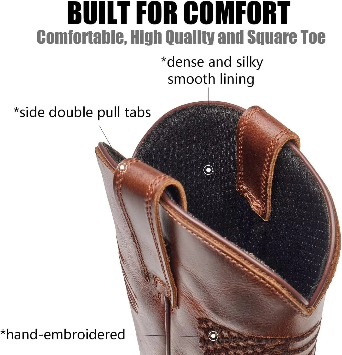 SUREWAY Men's 10 inch Western Cowboy Work Boots for Men Square Toe,Premium Full Grain Leather,Goodyear Welted,Superior Oil/Slip/Water Resistant