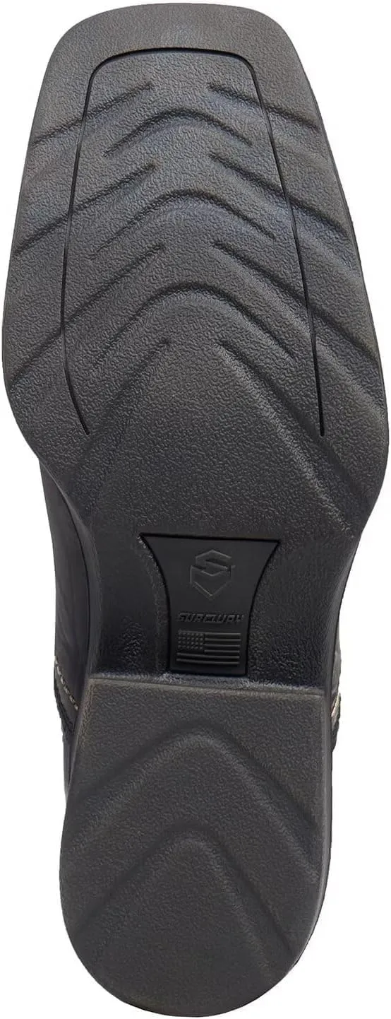 SUREWAY Mens Western Chelsea Cowboy Boots for Men Square Toe,All-Weather Rugged Slip-On Work/Casual/Dress Boots Shoes for Men,Built for Comfort & Durability