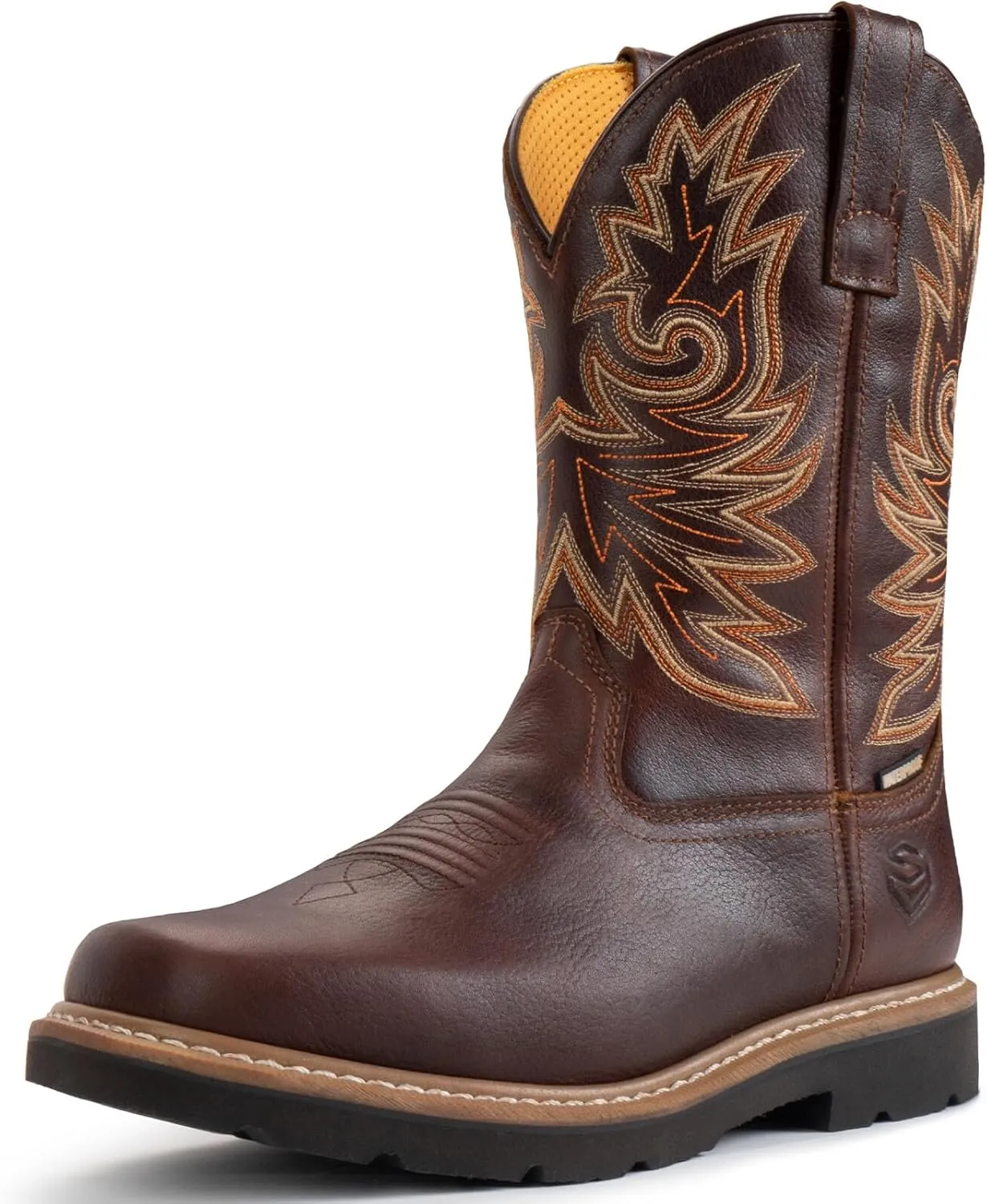 SUREWAY Square Toe Cowboy Boots for Men